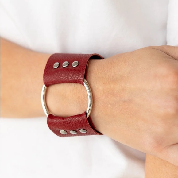 paparazzi Jewelry - ❤️‍🔥5/$25❤️‍🔥 Moto Mayhem Red Urban Bracelet